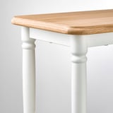 DANDERYD / INGOLF Table with 2 chairs and bench, oak veneer white/white, 130x80 cm