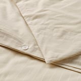 DOFTAKLEJA Duvet cover and 2 pillowcases, beige/white, 240x220/50x80 cm