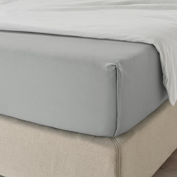 DVALA Flat sheet, grey, 150x260 cm