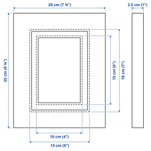 EDSBRUK Frame, white, 13x18 cm