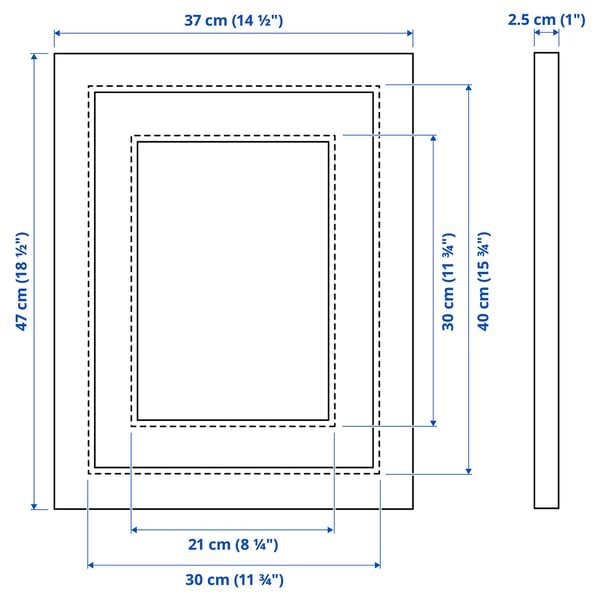 EDSBRUK Frame, white, 30x40 cm
