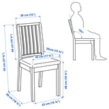 EKEDALEN Chair, brown/Hakebo beige