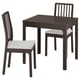 EKEDALEN / EKEDALEN Table and 2 chairs, dark brown/Hakebo beige dark brown, 80/120 cm