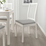 EKEDALEN / EKEDALEN Table and 4 chairs, white white/Orrsta light grey, 80/120 cm