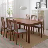 EKEDALEN Extendable table, brown, 180/240x90 cm