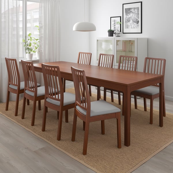 EKEDALEN Extendable table, brown, 180/240x90 cm