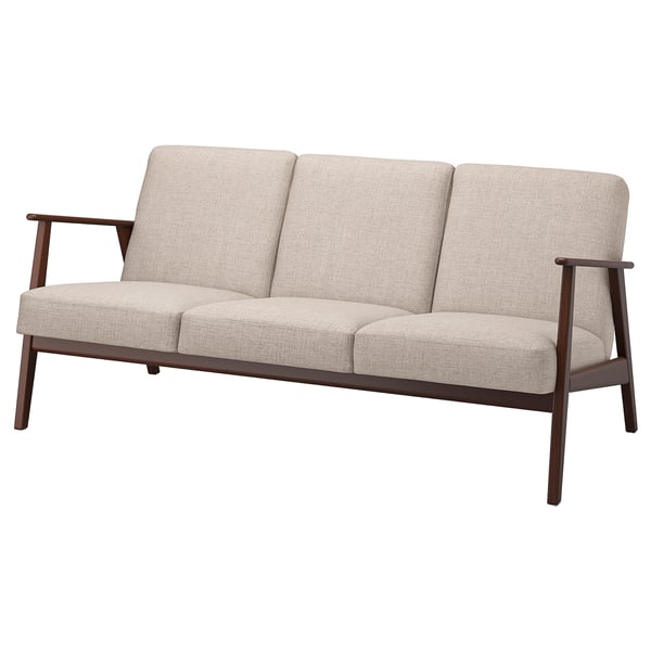 EKENÄSET 3-seat sofa, Kilanda light beige