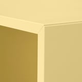 EKET Cabinet combination with feet, white/walnut effect pale yellow, 70x35x72 cm