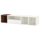 Option: EKET Media storage combination, white/brown walnut effect, 175x35x35 cm