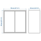 EKET Wall-mounted cabinet combination, walnut effect, 175x35x70 cm