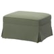 Option: EKTORP Footstool with storage, Hakebo grey-green