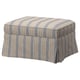 Option: EKTORP Footstool with storage, Karlshov beige/multicolour