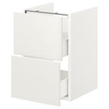 ENHET Base cb f washbasin w 2 drawers, white, 40x42x60 cm