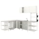 ENHET Corner kitchen, white/concrete effect white