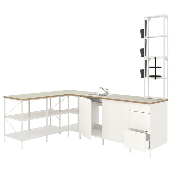 ENHET Corner kitchen, white