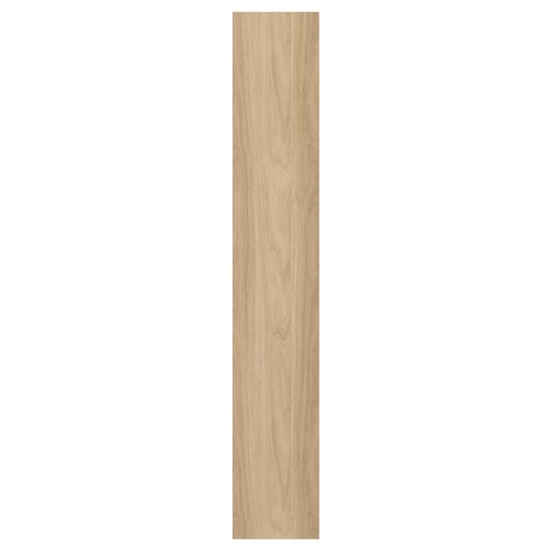 A vertical ENHET cabinet panel in a light wood finish with a smooth, foil surface.