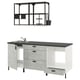 ENHET Kitchen, anthracite/concrete effect, 203x63.5x222 cm