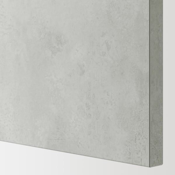 ENHET Kitchen, white/concrete effect, 223x63.5x222 cm