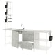 ENHET Kitchen, white/concrete effect, 243x63.5x241 cm