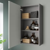 ENHET Mirror cabinet with 1 door, grey, 40x17x75 cm
