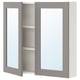 ENHET Mirror cabinet with 2 doors, white/grey frame, 80x17x75 cm