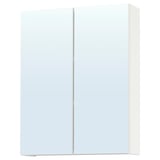 ENHET Mirror cabinet with doors, white, 60x17x75 cm