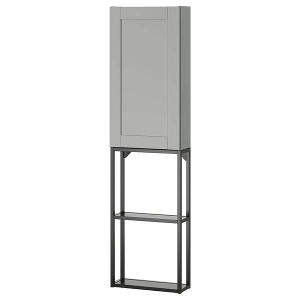 ENHET Storage combination, anthracite/grey frame, 40x17x150 cm