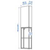 ENHET Storage combination, anthracite/white, 40x17x150 cm