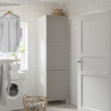 ENHET Storage combination, white/grey frame, 60x62x210 cm