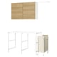 Option: ENHET Storage combination, white/oak effect, 139x63.5 cm