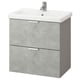 ENHET / TVÄLLEN Wash-stand with 2 drawers, concrete effect/grey Pilkån tap, 64x43x65 cm