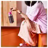 ENKELSPÅRIG Water bottle, stainless steel patterned/black pink, 0.5 l