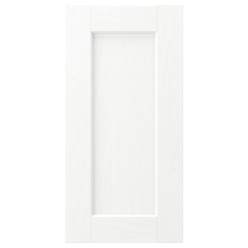 White ENKÖPING cabinet door, classic style, smooth foil surface.