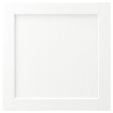 ENKÖPING white cabinet door with wood grain texture, square shape.