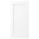 White ENKÖPING cabinet door, smooth, rectangular, wood-like foil.