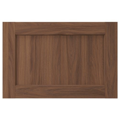 ENKÖPING brown walnut cabinet, classic design, wooden texture, rectangular.
