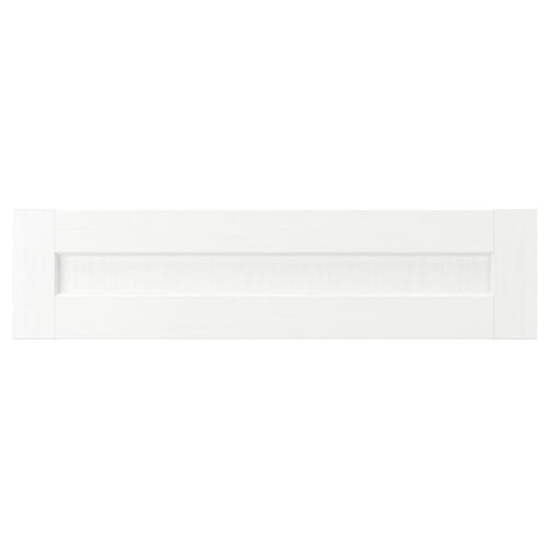 White ENKÖPING drawer, wooden texture, rectangular with smooth edges.