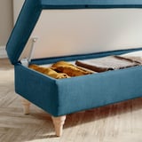 ESSEBODA Bench with storage, Tallmyra/blue birch