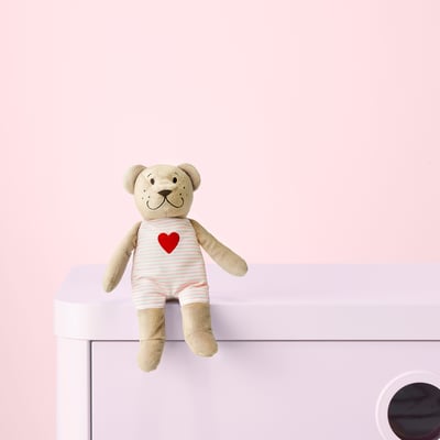 FABLER BJÖRN Soft toy, pink, 21 cm