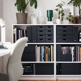 FJÄDERHARV Mini chest with 2 drawers, anthracite, 32x25 cm