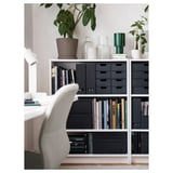 FJÄDERHARV Mini chest with 2 drawers, anthracite, 16x25 cm