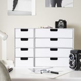 FJÄDERHARV Mini chest with 2 drawers, white, 32x25 cm