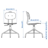FJÄLLBO/KULLABERG / GULLHULT Desk and storage combination, and swivel chair black/pine