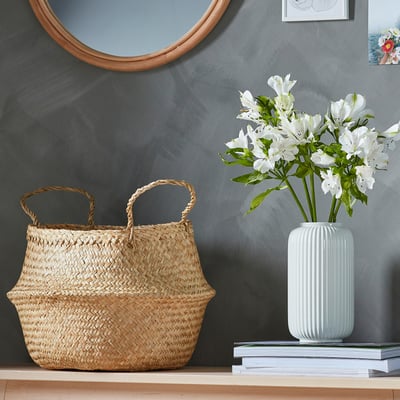 FLÅDIS Basket, seagrass, 25 cm
