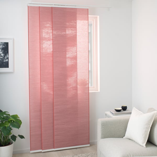 Fonsterviva Panel Curtain Light Brown Red Ikea