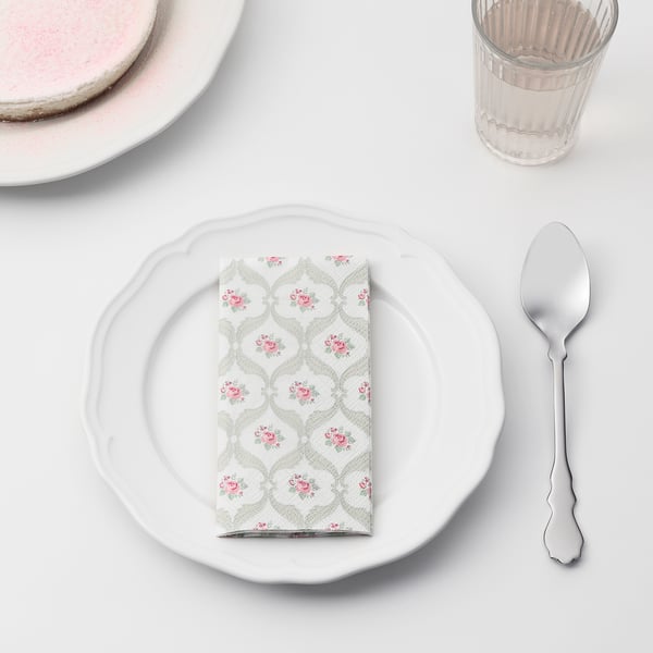 FÖRVÄNTAD Paper napkin, flower, 33x33 cm