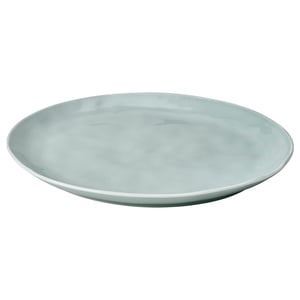 FORELLTETRA Plate, turquoise/grey, 29x25 cm