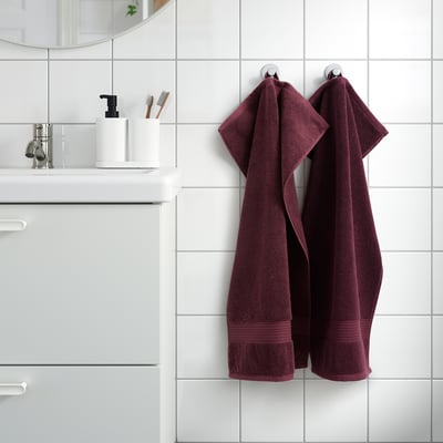 FREDRIKSJÖN Hand towel, deep red, 40x70 cm