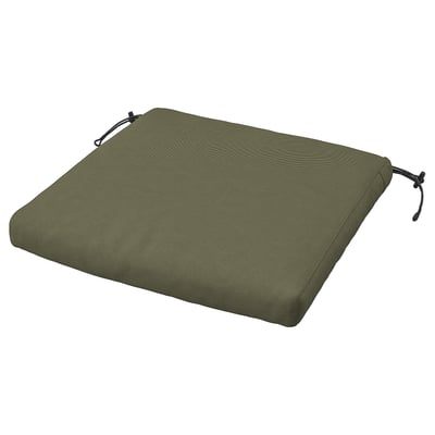 FRÖSÖN Cover for chair cushion, outdoor/dark beige-green, 44x44 cm