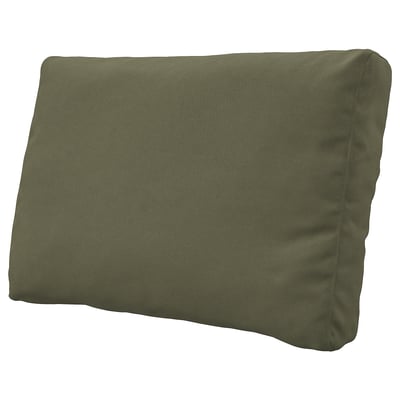 FRÖSÖN/DUVHOLMEN Back cushion, outdoor, dark beige-green, 62x44 cm